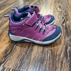 Merrell 11M Hiking Shoes Outback Mid MK165724 Berry Navy Girls Size 11 Pink Blue
